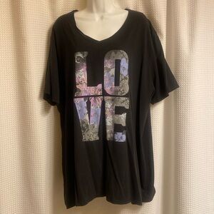 Just My Size black t-shirt “love” size 5x